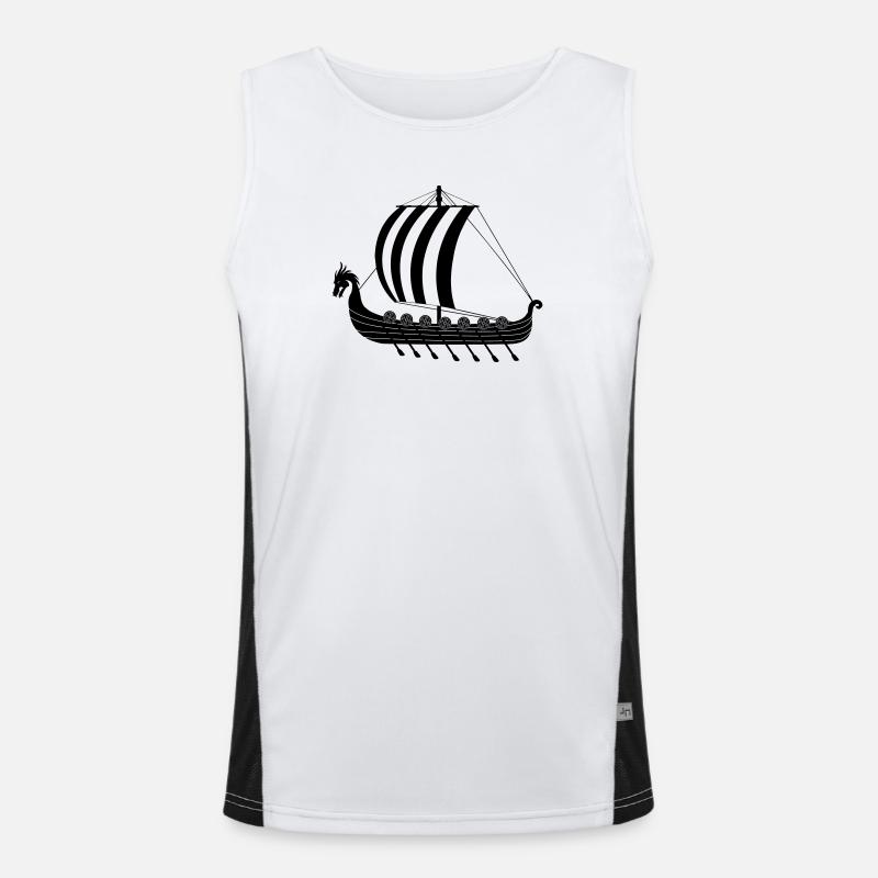 Vaisseau dragon viking dragar Débardeur respirant contrasté Homme 