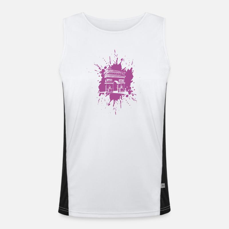 Arc de triomphe | Triumpfbogen Paris | Splash Funktionelles Kontrast-Tank Top für Männer 