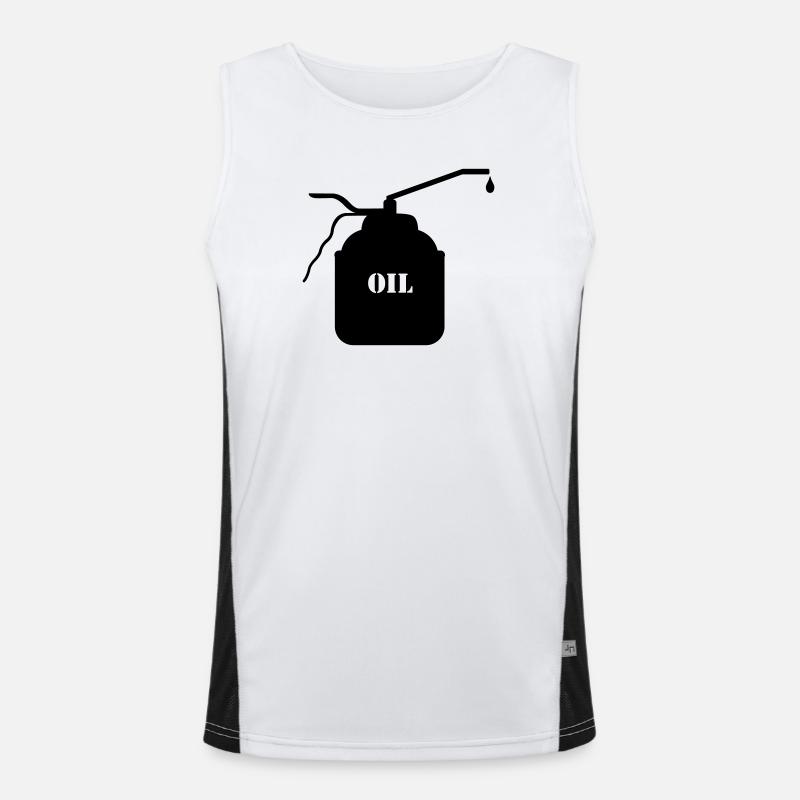 Öl kann Öl verändern Funktionelles Kontrast-Tank Top für Männer 