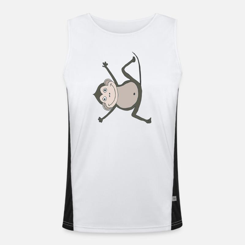 monkey funny Men's Functional Contrast Tank Top 