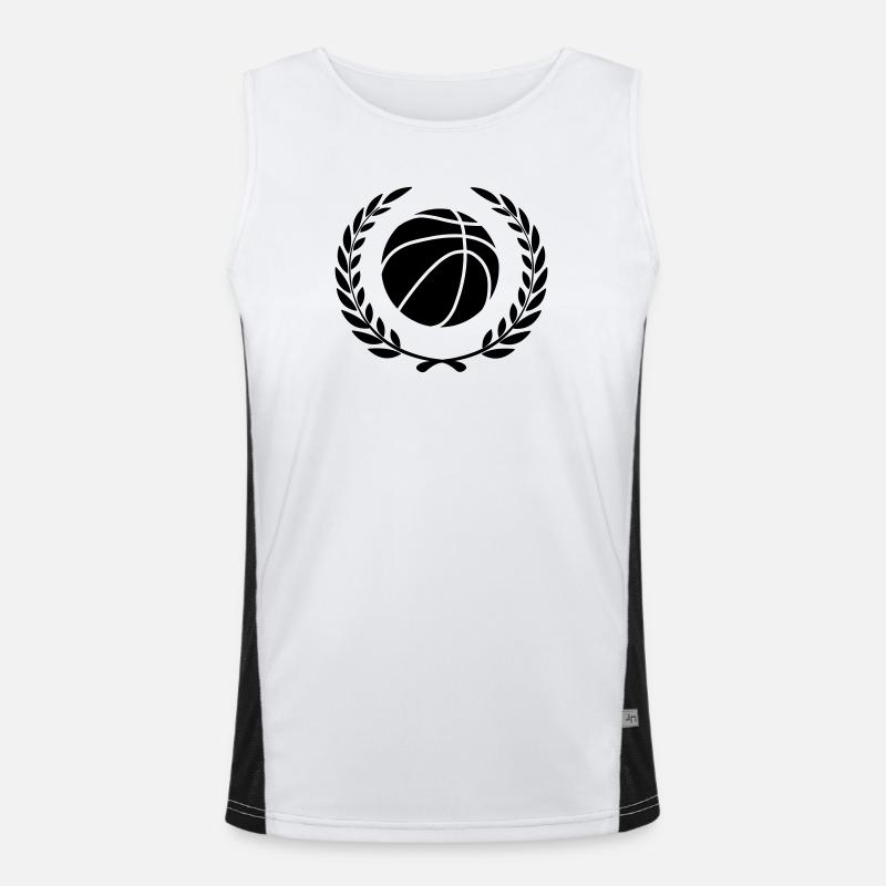 Sportpreis Lorbeerkranz Baketball 3 Funktionelles Kontrast-Tank Top für Männer 