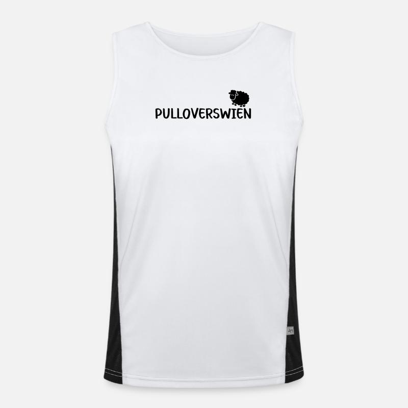 Pulloverswien Plattdeutsch Ostfriesisch Schaf Funktionelles Kontrast-Tank Top für Männer 