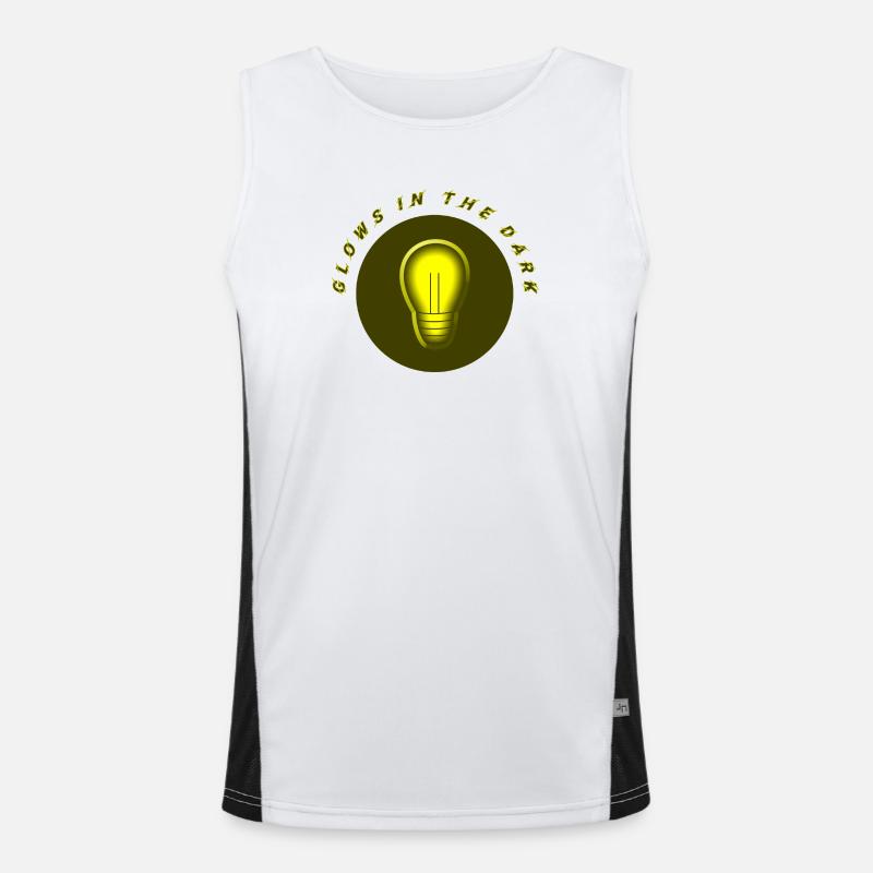 glows in the dark electro current problem Men's Functional Contrast Tank Top 