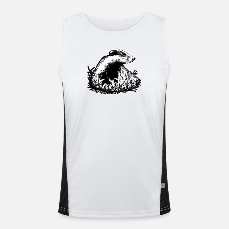 Dachs Funktionelles Kontrast-Tank Top für Männer 