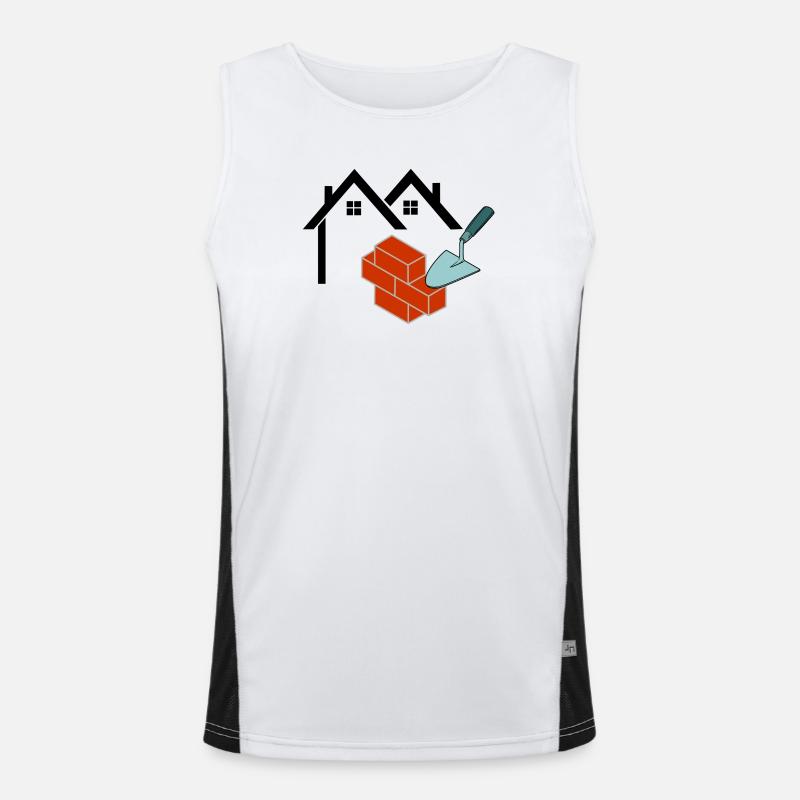 Mason logo - Men's Functional Contrast Tank Top  - white/black