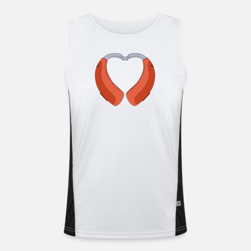 Herzförmiges Hörgerät Funktionelles Kontrast-Tank Top für Männer 