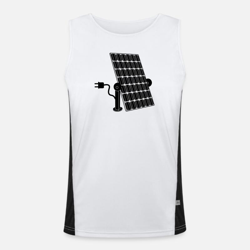 Solar panel with plug Men's Functional Contrast Tank Top 