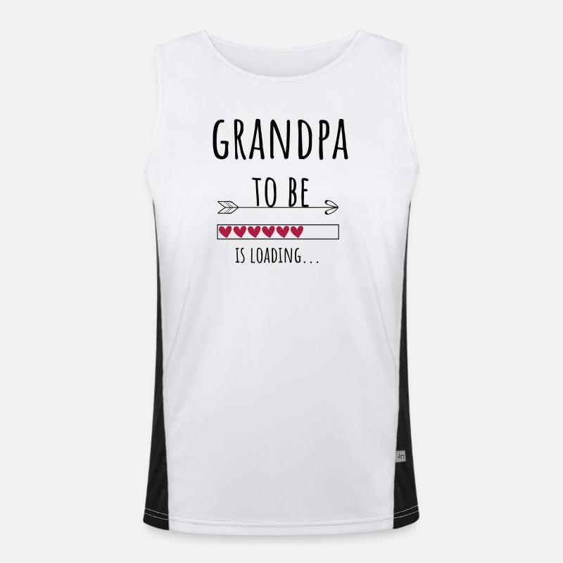 werdender Opa Ankündigung Schwanger Geschenk Funktionelles Kontrast-Tank Top für Männer 