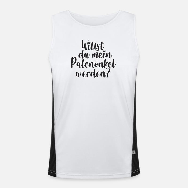 Patenonkel Frage Geschenk Pate Onkel Funktionelles Kontrast-Tank Top für Männer 