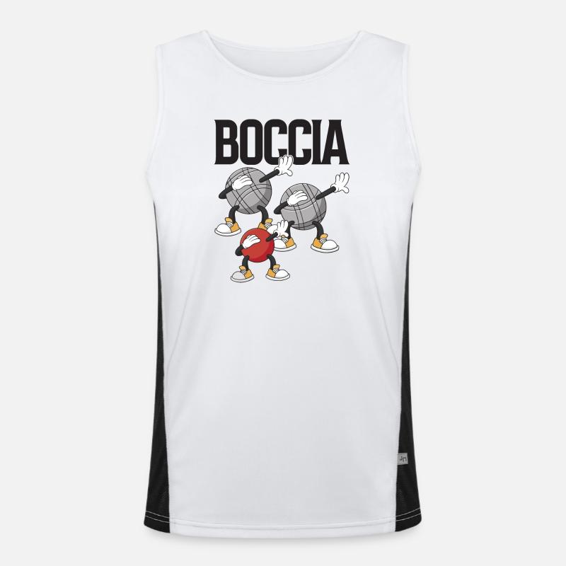 Boccia Player Clothing with Dabbing Boccia Men's Functional Contrast Tank Top 