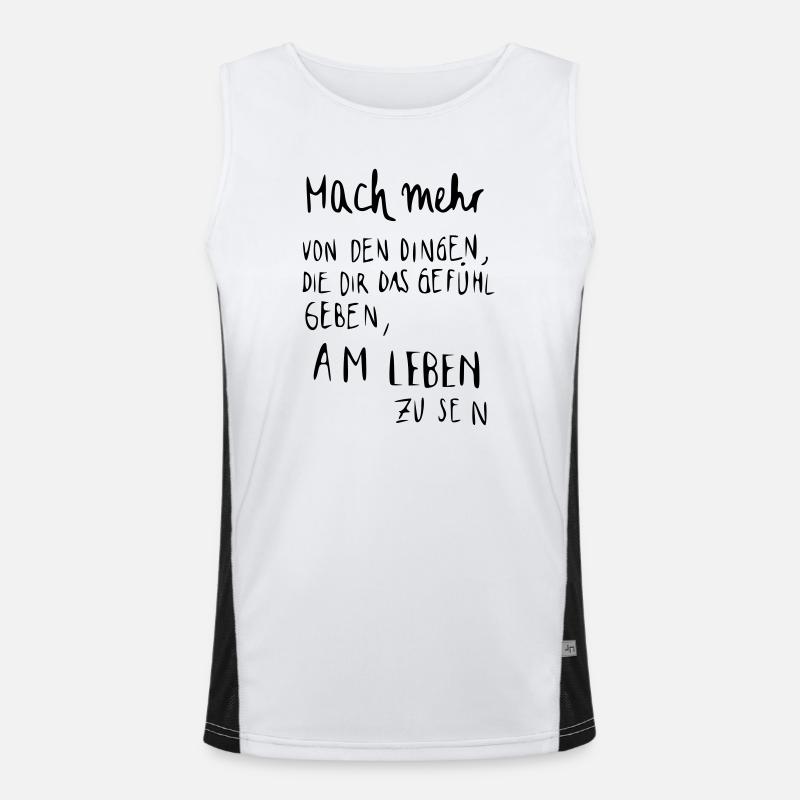 Lebensgefühl - am Leben Funktionelles Kontrast-Tank Top für Männer 