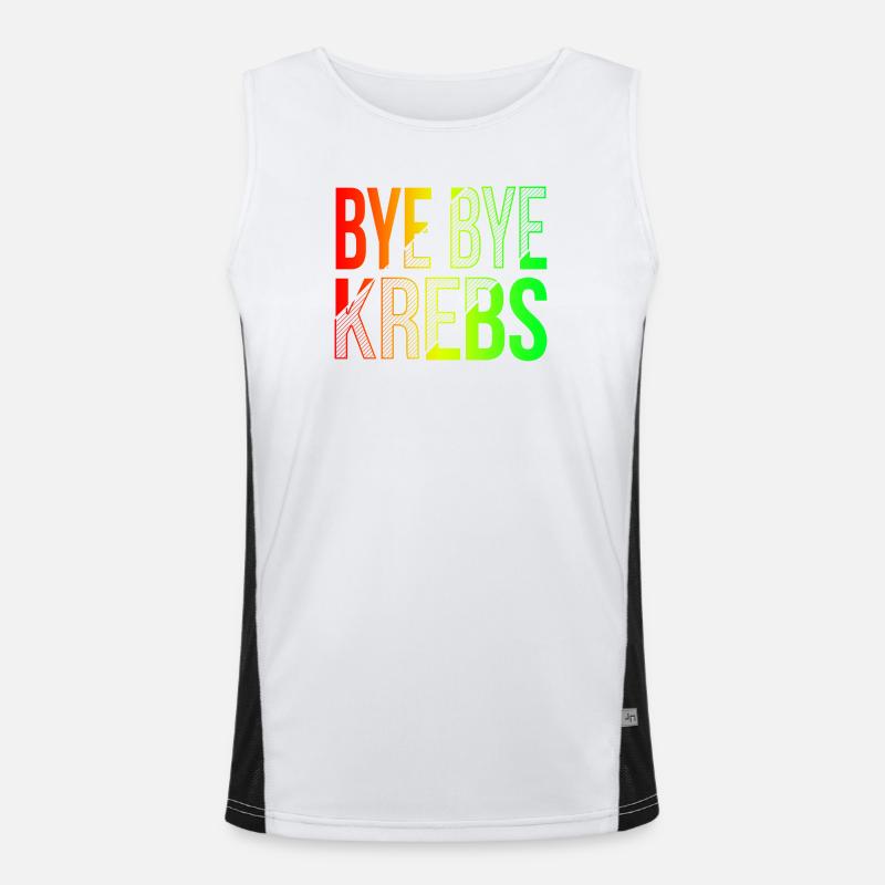 Bye Bye Kreps Regenbogen Design Funktionelles Kontrast-Tank Top für Männer 