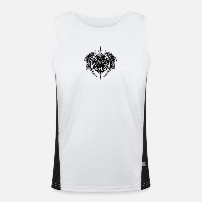 pen and paper dm cube Men's Functional Contrast Tank Top 