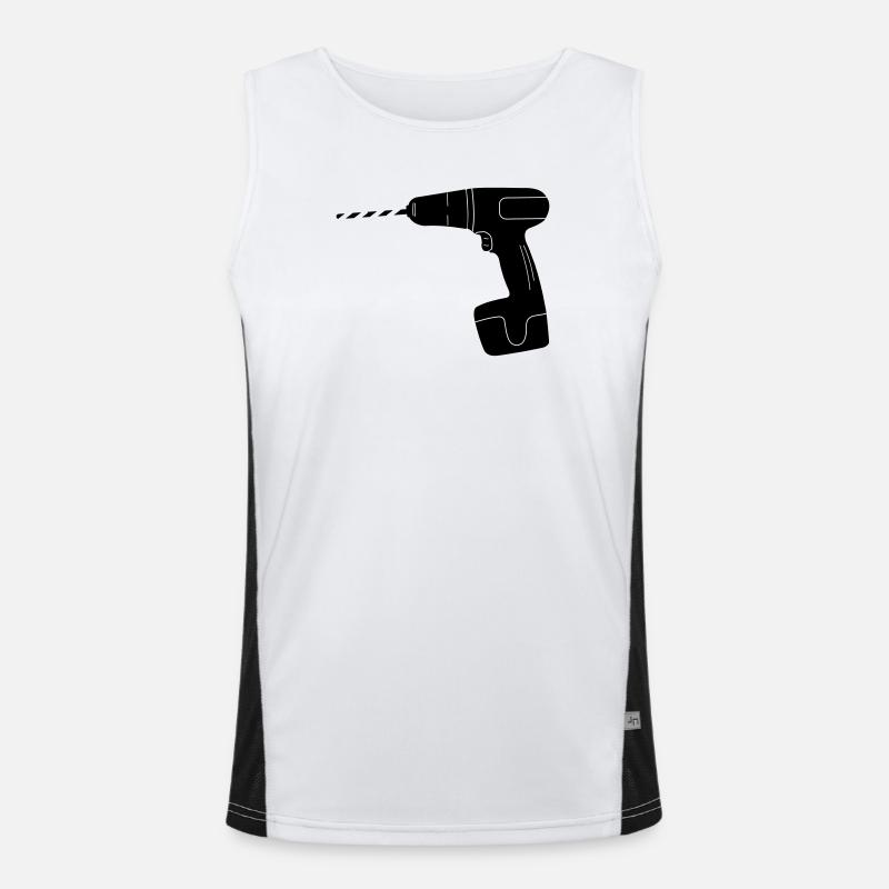 Tool drill logo Men's Functional Contrast Tank Top 