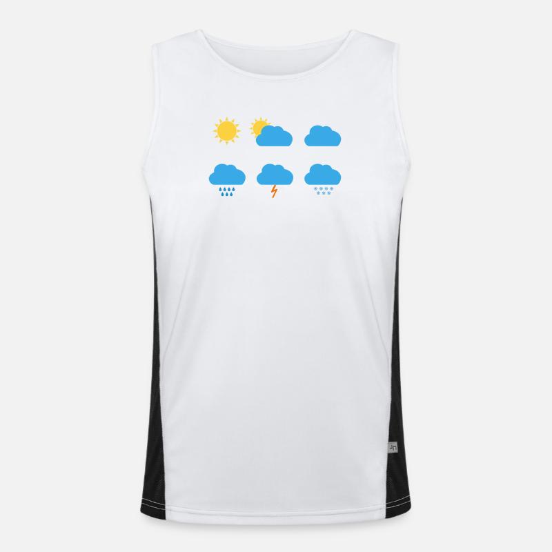 Wettersymbole Funktionelles Kontrast-Tank Top für Männer 
