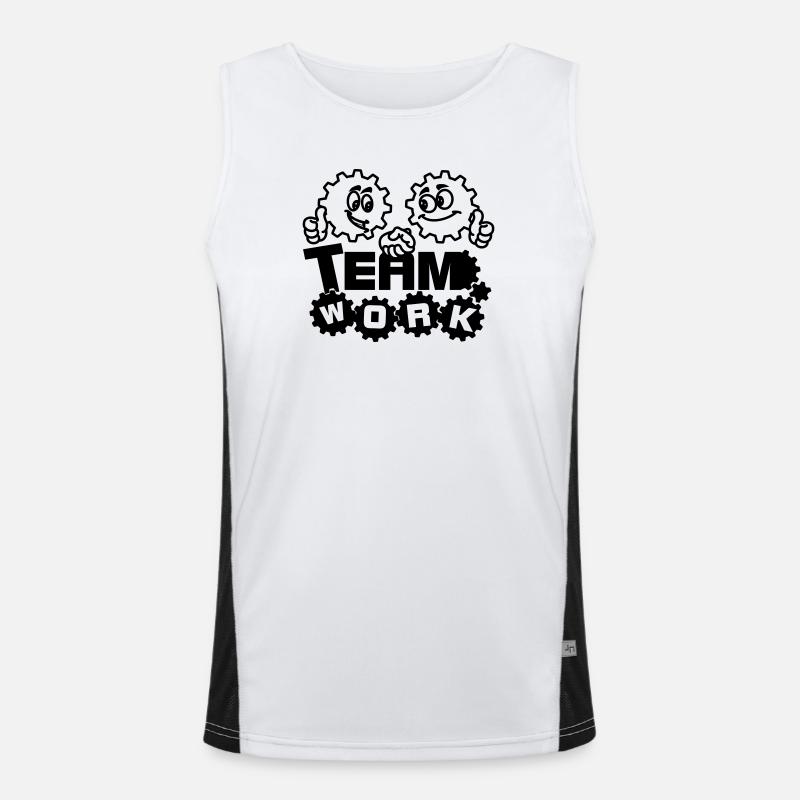 Gemeinschaftsarbeit Funktionelles Kontrast-Tank Top für Männer 