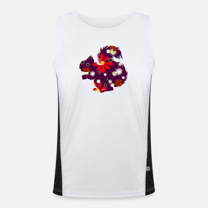 Herbstoutfit freizeit, eichhörnchchen design Funktionelles Kontrast-Tank Top für Männer 