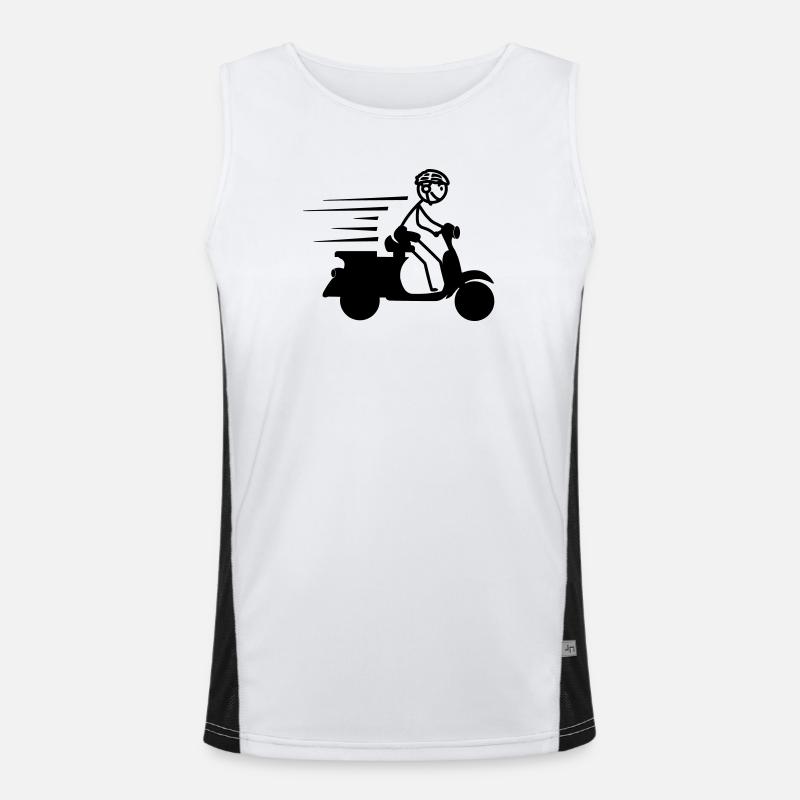 Scooter avec garçon stickmen Débardeur respirant contrasté Homme 