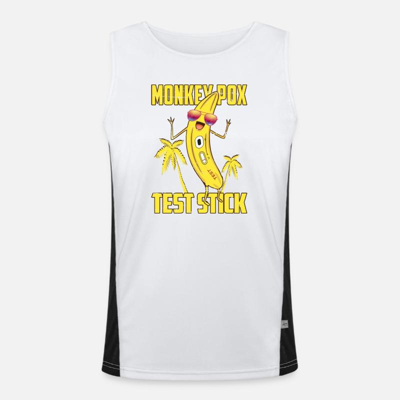 Affenpocken Teststäbchen Funktionelles Kontrast-Tank Top für Männer 