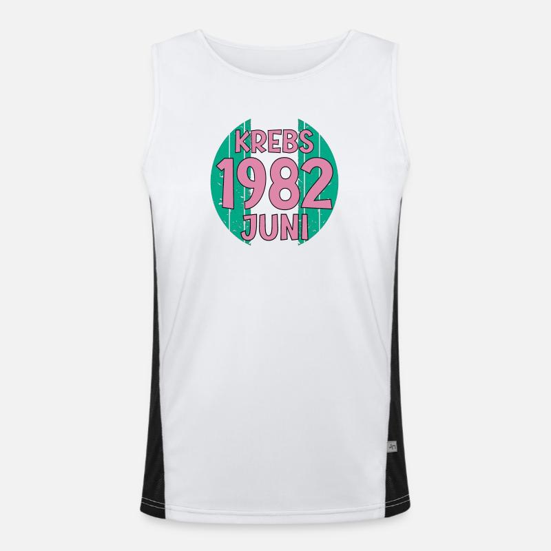 Sternzeichen Krebs JUNI 1982 Funktionelles Kontrast-Tank Top für Männer 