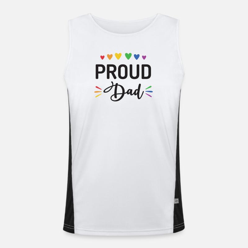 Stolzer Papa Funktionelles Kontrast-Tank Top für Männer 