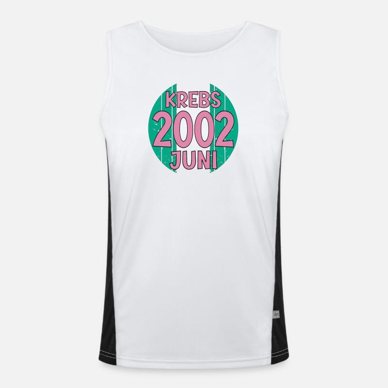 Sternzeichen Krebs Geburtstag Juni 2002 Funktionelles Kontrast-Tank Top für Männer 