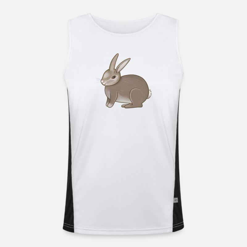 Lapin brun Débardeur respirant contrasté Homme 