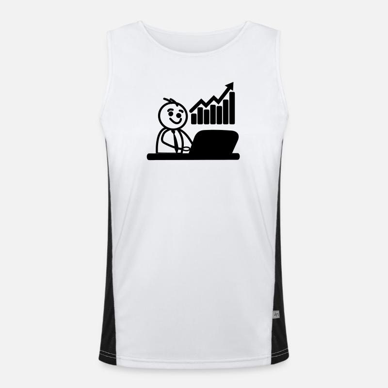 Chart stock broker Men's Functional Contrast Tank Top 