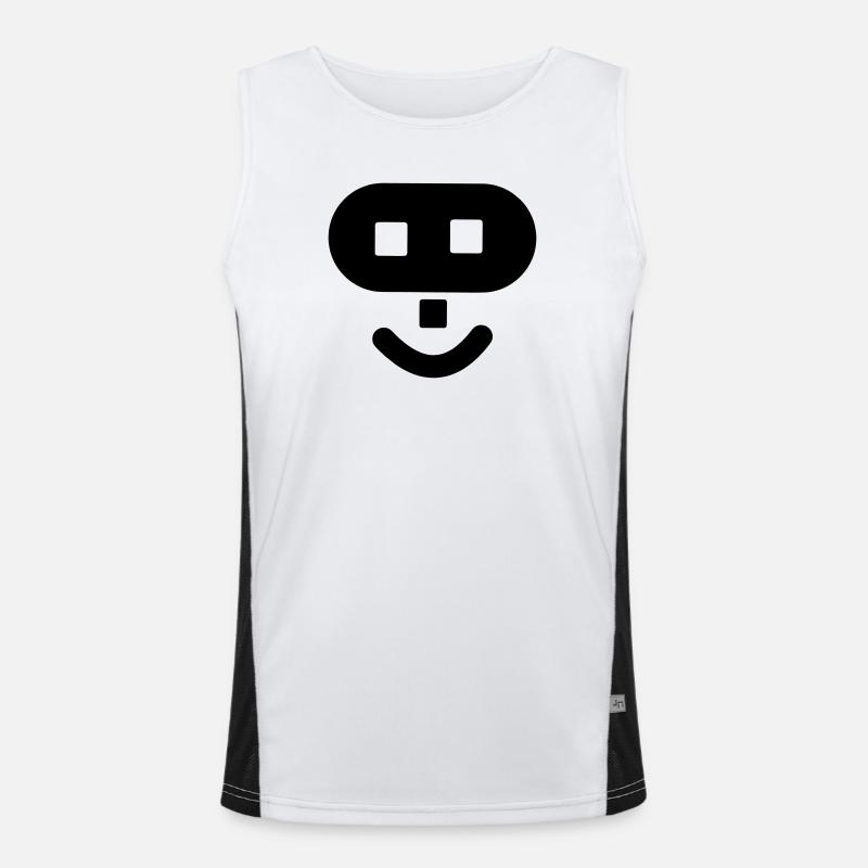 Hacker-Logo Funktionelles Kontrast-Tank Top für Männer 