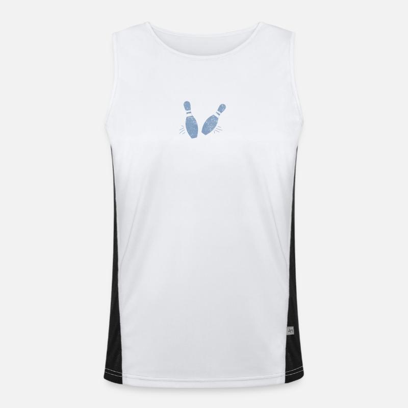 bowling pins Funktionelles Kontrast-Tank Top für Männer 
