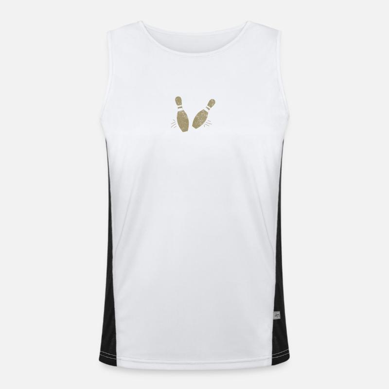 bowling pins Funktionelles Kontrast-Tank Top für Männer 