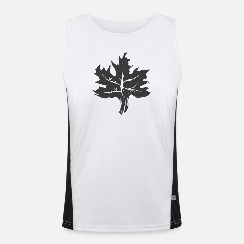 Maple Leaf Illustration Nature Forest Icône graphique Débardeur respirant contrasté Homme 