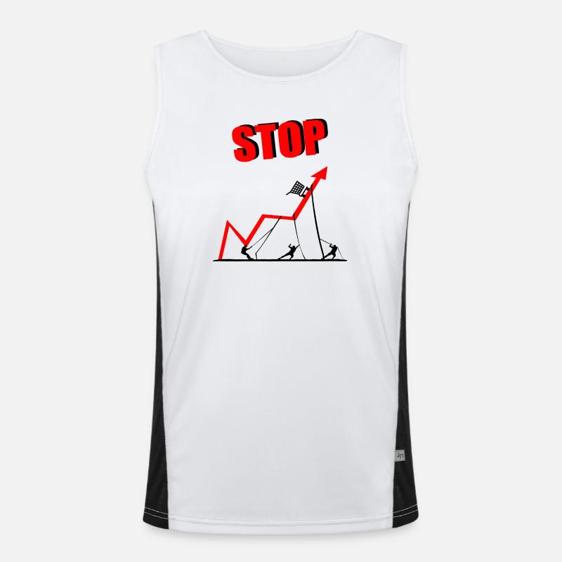 Inflation Lebensmittel Preise Funktionelles Kontrast-Tank Top für Männer 