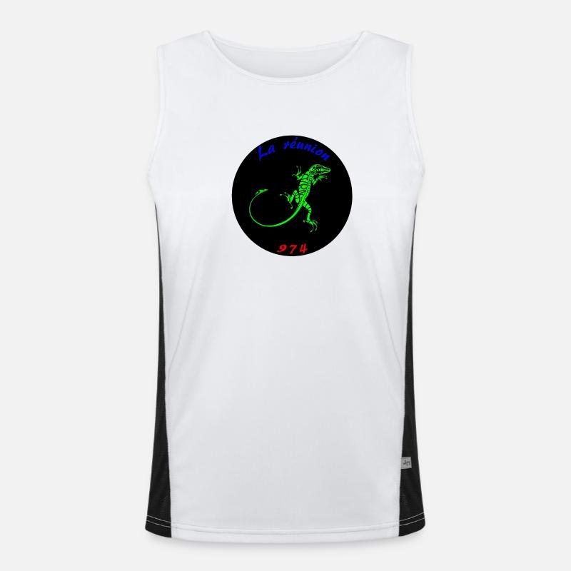 Réunion Funktionelles Kontrast-Tank Top für Männer 