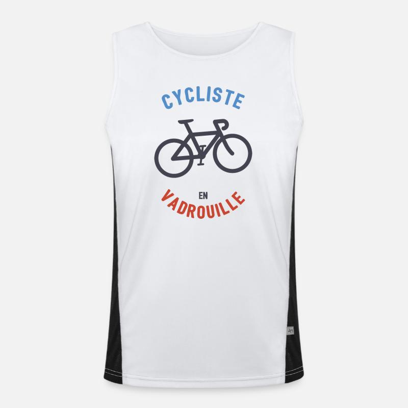 Radfahrer im Mopp Funktionelles Kontrast-Tank Top für Männer 