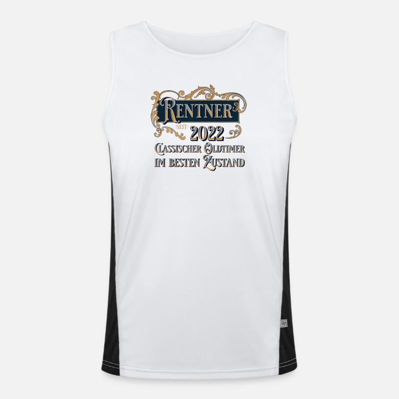 Rentner 2022 Oldtimer Funktionelles Kontrast-Tank Top für Männer 
