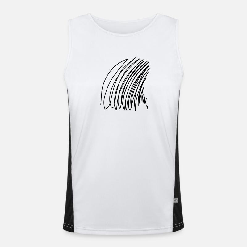 Abstraktes Kunst-Doodle Funktionelles Kontrast-Tank Top für Männer 