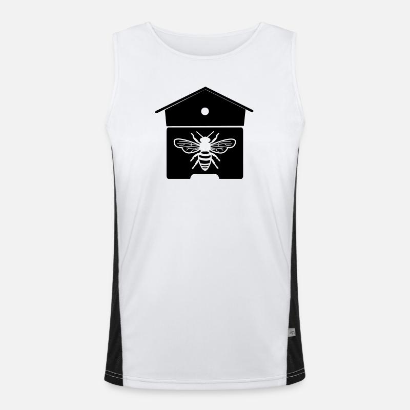 Bienenhaus oder Bienennest Funktionelles Kontrast-Tank Top für Männer 