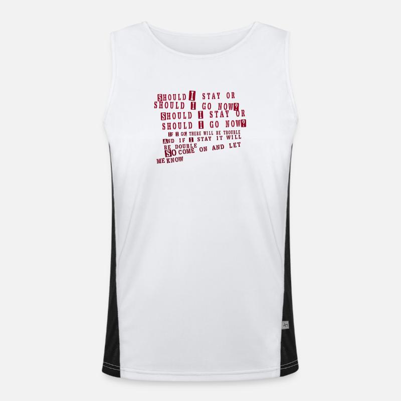 clash - devrais-je rester Débardeur respirant contrasté Homme 