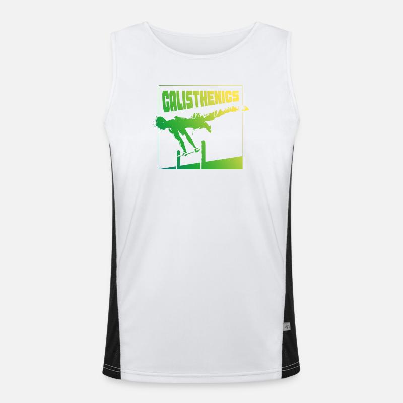 Conception de la pose en gradient de calisthénie Débardeur respirant contrasté Homme 