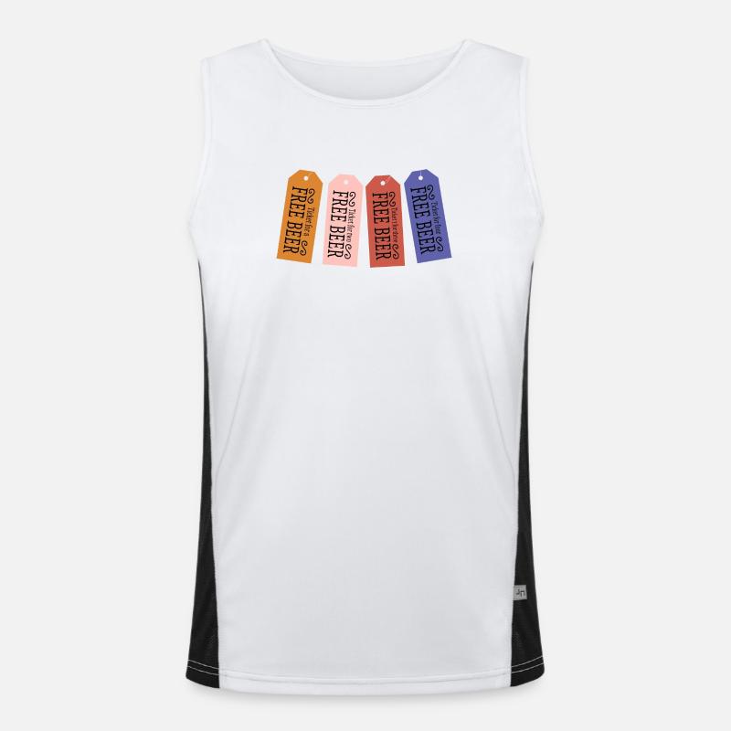 Freibier Ticket Funktionelles Kontrast-Tank Top für Männer 