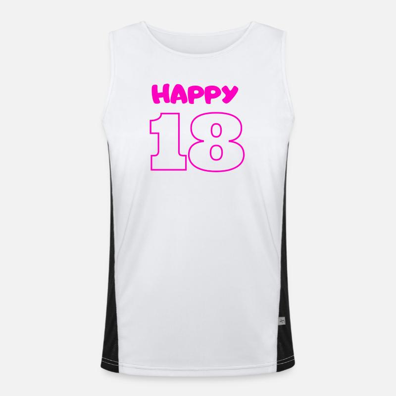 18 Birthday Pink Men's Functional Contrast Tank Top 