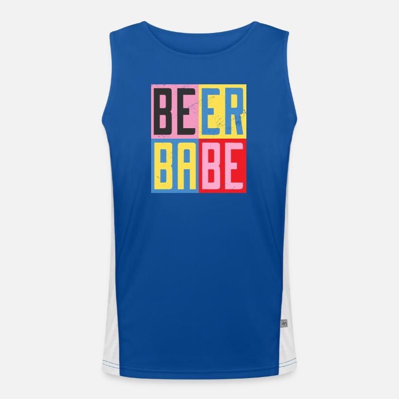 Bier Babe Funktionelles Kontrast-Tank Top für Männer 