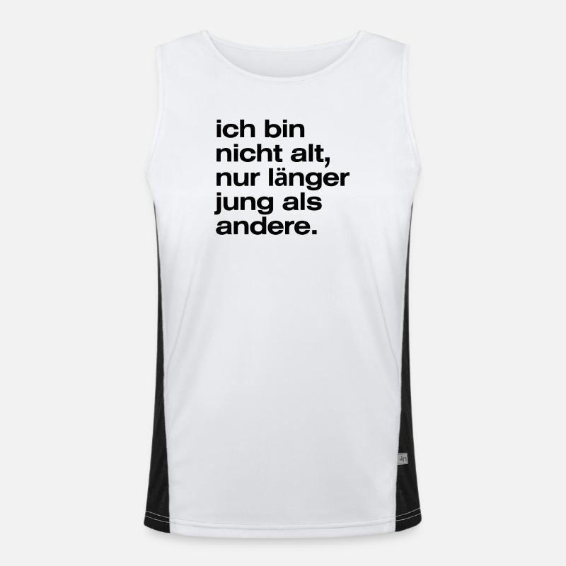 Ich bin nicht Alt Funktionelles Kontrast-Tank Top für Männer 