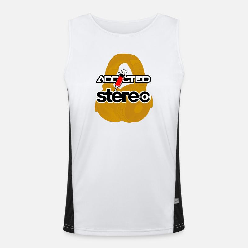 Addicted Stereo V2 Funktionelles Kontrast-Tank Top für Männer 