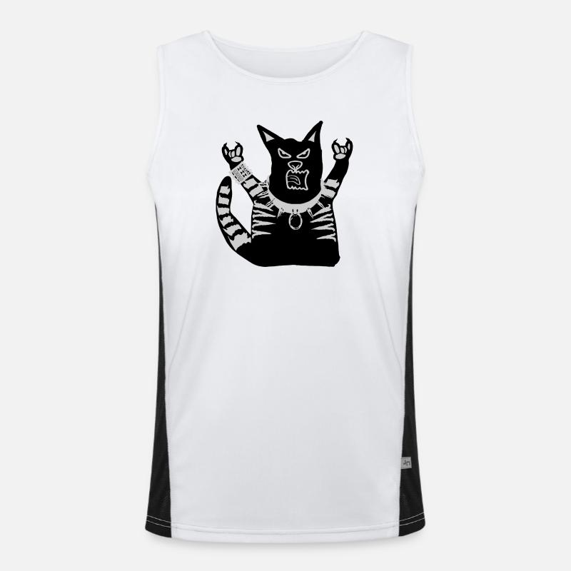 Collier clouté de chat Débardeur respirant contrasté Homme 