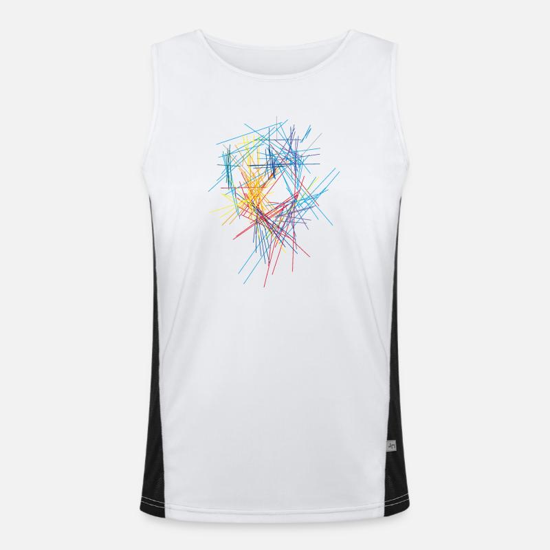 Couleurs Contours Design Débardeur respirant contrasté Homme 