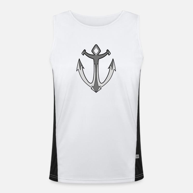 Anchor - Men's Functional Contrast Tank Top - white/black