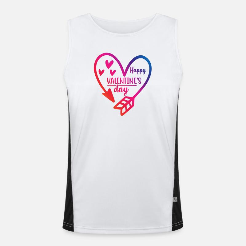 joyeux t-shirt Saint-Valentin Saint-Valentin Débardeur respirant contrasté Homme 