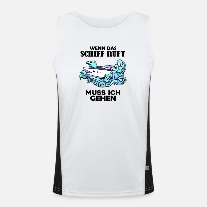 Schiff Schifffahrt Funktionelles Kontrast-Tank Top für Männer 